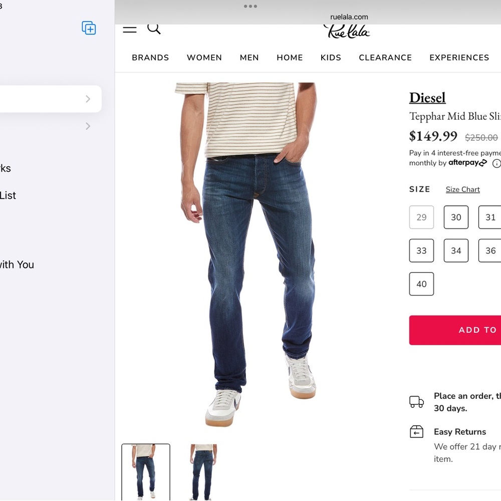 Diesel Blue Slim Jeans with Classic Style